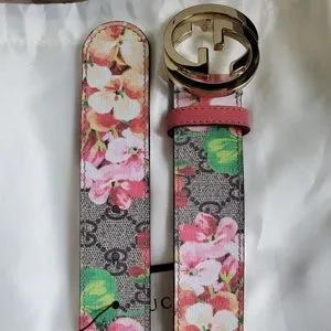 Gucci | Accessories | Gg Blooms Pink Floral Blossom Belt